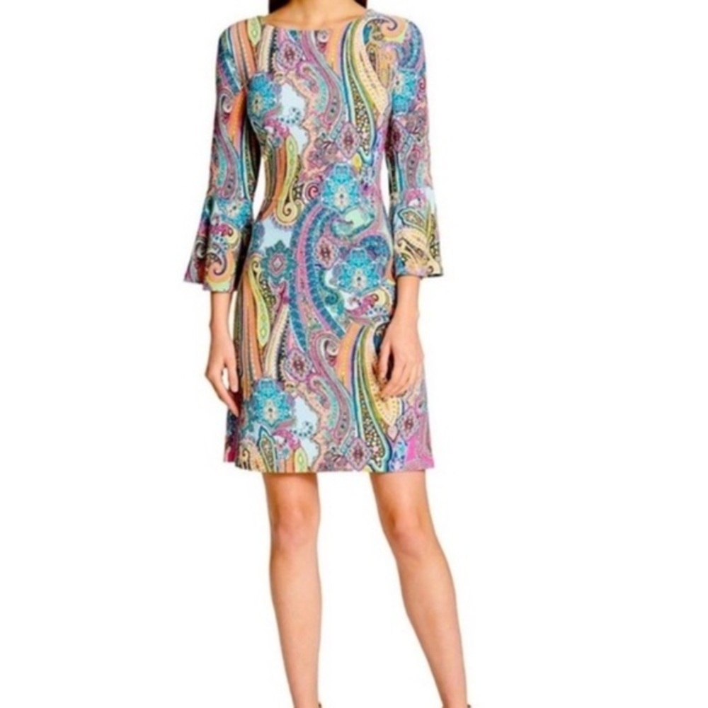 Tommy Hilfiger Jaipur Colorful Paisley 3/4 Sleeve Dress